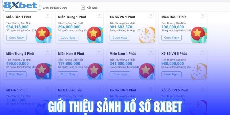 Giới thiệu sảnh xổ số 8XBET
